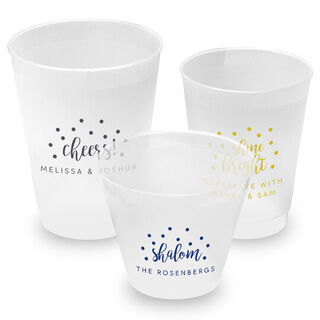 Personalized Confetti Dot Shatterproof Cups